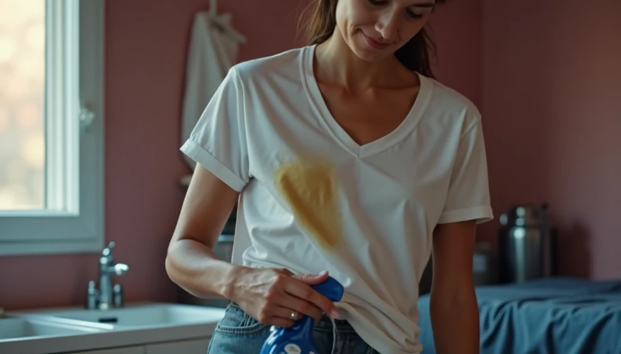 Visual context for how to get sweat stains out of shirts